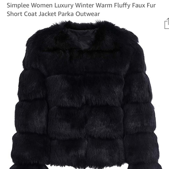 short fur black jacket